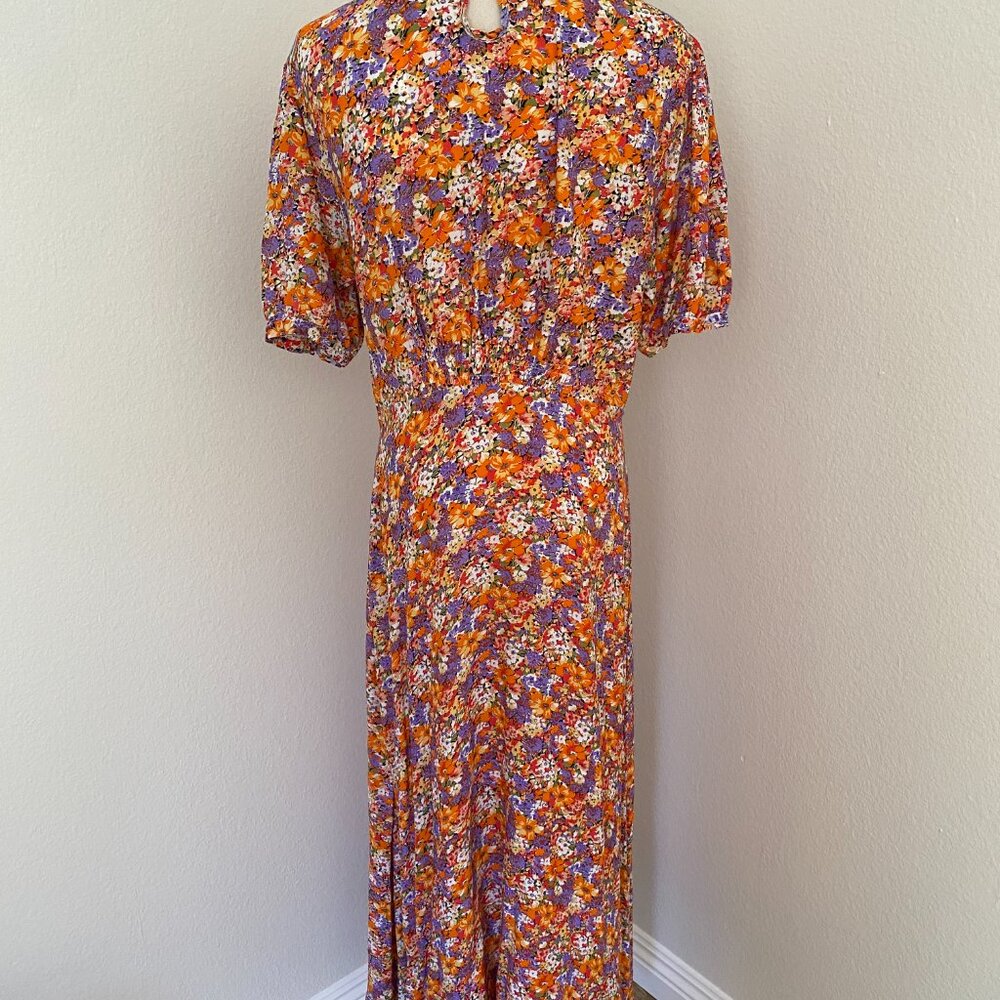 NWT Faithfull the Brand Beline Midi Dress Meja Floral Print - L - Picture 2 of 12